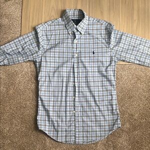 Polo by Ralph Lauren White and Blue Plaid Shirt